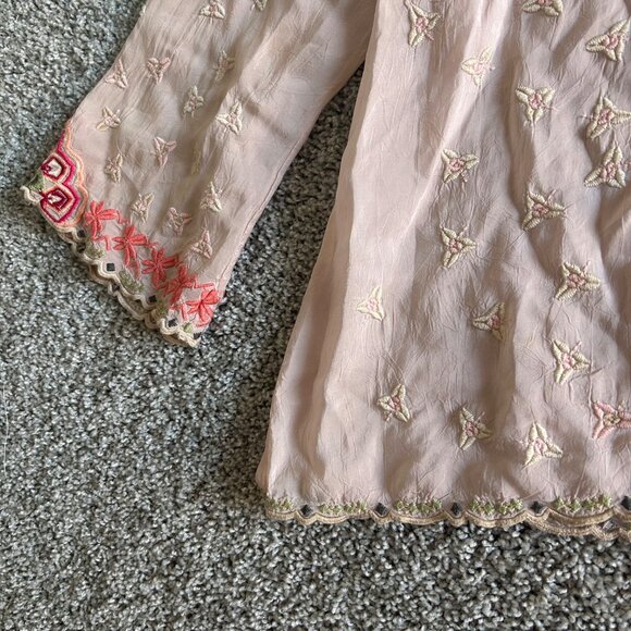 Johnny Was Womens Large Cristabella Floral Embroidered V-Neck Long Sleeve Tunic - Picture 7 of 14